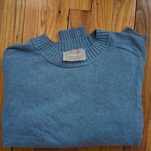 EVERLANE Recycled Cashmere Wool Blend Crewneck Sweater Blue Size Medium